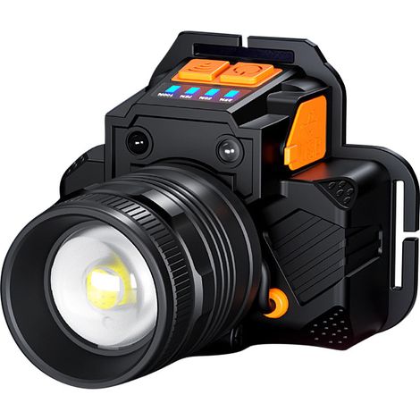 Stirnlampe, Induktions-taschenlampe Mit Powerbank, Wiederaufladbare Stirnlampe, Sehr Heller Led-scheinwerfer