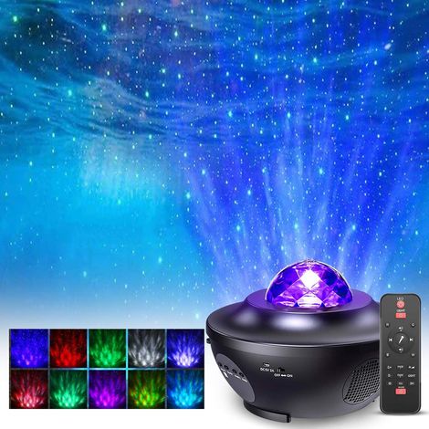 Led-stern-projektorlampe, Drehbarer Nachtlichtprojektor Mit 21 Modi, Fernbedienung, Timer, Lautsprecher Und Bluetooth, Deckenstern- Und Ozeanlichtprojektor Zur Dekoration Für Babys, Kinder Und Erwachs