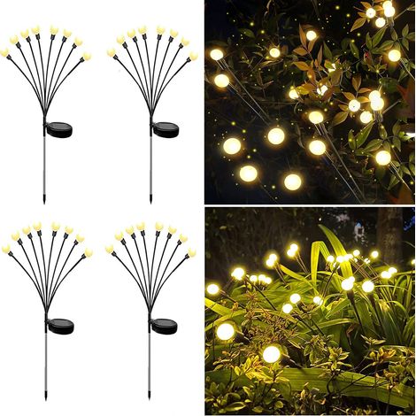 4er-pack Solarlampen Glühwürmchen, Wasserdichte Schwingende Garten-solarleuchten, Glühwürmchen-solargartenlampen, Dekorative Solarlampen Für Weg, Terrasse Und Gartendekoration
