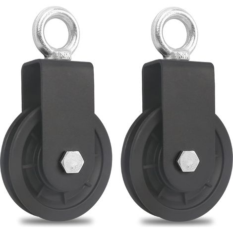 90 Mm Rolle Für Kabel, Fitnessrolle, Diy-heberolle Für Metallseil Und Seil, Tragkraft 160 Kg (2 Stück)