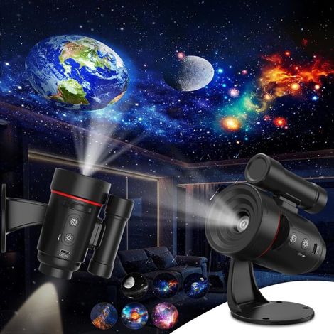 Galaxy Star Projektor, Hd Planetarium Mit 2000 Mah Akku, Decken- Und Wandprojektor, 360° Rotation, Nebelbeleuchtung Für Räume