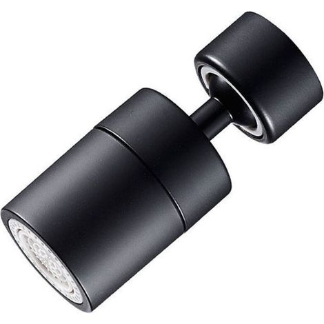 Wasserhahn-luftsprudler (schwarz), 360° Drehbarer Küchenwasserhahn-auslauf, 2 Modi Wasserspar-perlator, Strahlteiler Und Filter Für Küche, Bad Und Waschbecken