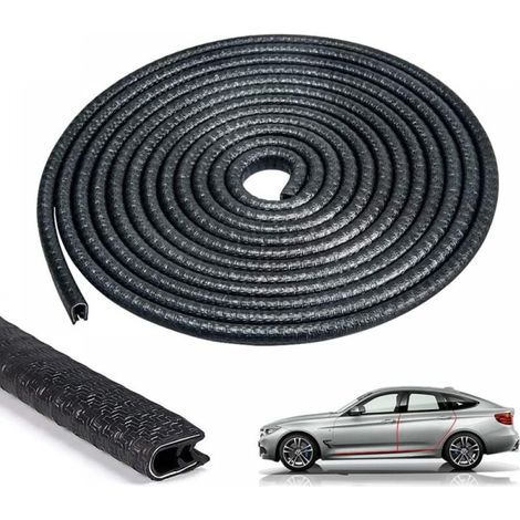 Türkantenschutz, Türschutz 10m, U-förmiger Gummi-türdichtungsstreifen (10m, Schwarz)