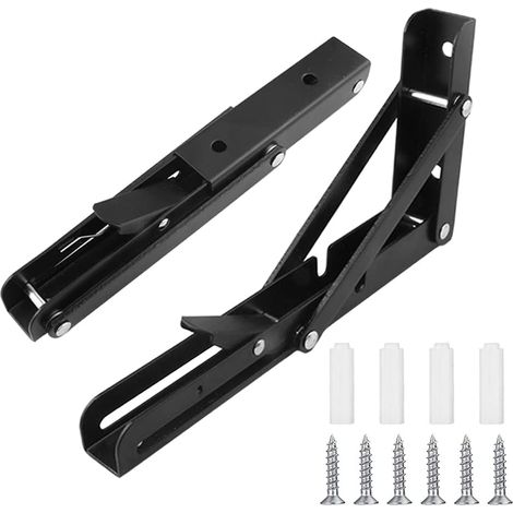 Klappbarer Edelstahl-konsolenhalter, Klappbare Regalträger Mit Hoher Tragfähigkeit, Einziehbare Konsolenhalter Für Garage, Küche, Schlafzimmer (20 Cm, 2 Stück)