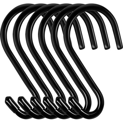 6 Stück S-förmige Häkelhaken, S-förmige Edelstahl-häkelhaken - 15 Cm - Tragkraft Bis Zu 30 Kg - Für Küche, Badezimmer, Schlafzimmer, Büro