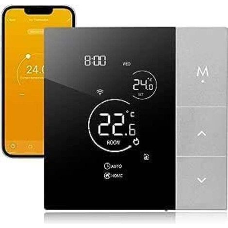 Intelligenter Wifi-fußbodenheizungsthermostat, Kompatibel Mit Tuya/google Home/alexa, Mit Externen Sensoren 16a Tgp508wifi-ep