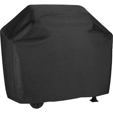 170x61x117 Cm Grillabdeckung, Widerstandsfähige 210d Oxford-schutzplane Für Gasgrill, Windschutz-/uv-schutz-/wasserdichte/feuchtigkeitsbeständige/staubdichte Abdeckung In Schwarz