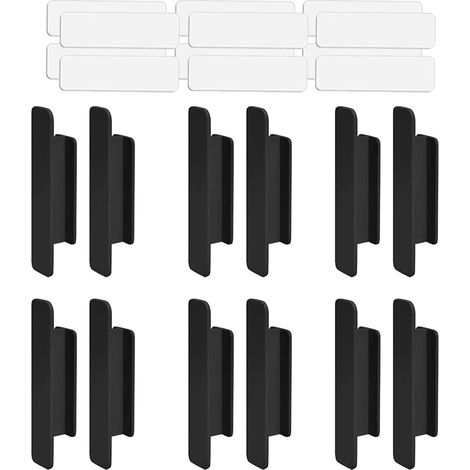 12er-pack Kunststoff-türgriffe, Selbstklebende Türgriffe, Klebende Türgriffe Für Türen, Fenster, Schubladen, Schränke, Kühlschränke, Zum Aufkleben Auf Türgriffe