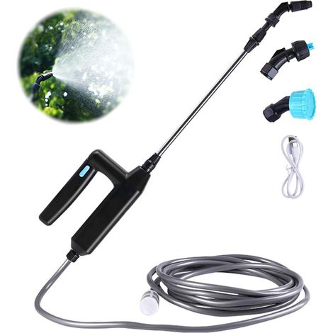Elektrisches Sprühgerät, Teleskopstab Elektrisches Dachsprühgerät, Usb-aufladbares Gartensprühgerät, Tragbares Gartensprühgerät Mit Düsen Und 2/3/5/8 M Schlauch (b, 8 M Schlauch)