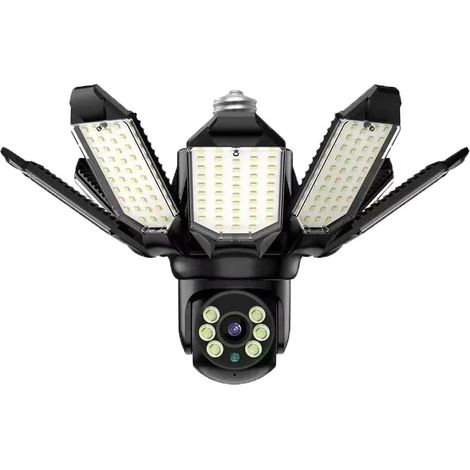 Wlan-überwachungskamera Für Innenräume Mit Ptz-funktion Und E27-led-lampe – 1536p, 350°/90° Drehung, Menschenerkennung, 20m Nachtsicht, Bidirektionales Audio, Inklusive 128gb Sd-karte