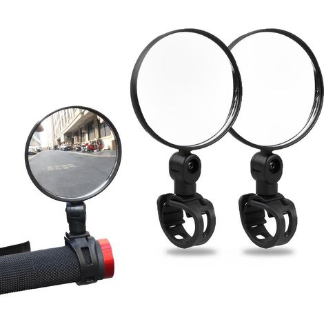 2 Stück Fahrrad-rückspiegel, 360° Verstellbar Und Schwenkbar, Universeller Weitwinkel-fahrradspiegel Für Mtb, Rennräder, Lenker