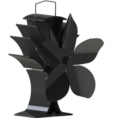 5-blättriger Ofenventilator, Wärmebetrieben. Extrem Leise, Sorgt Er Für Eine Optimale Luftzirkulation In Ihrem Kamin Und Hält Die Raumwärme Aufrecht