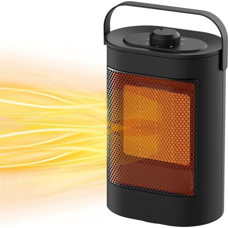 Elektrischer Ptc-keramikheizer, 1500w Energiesparender, Leiser Heizlüfter Mit Überhitzungsschutz Und Tragbarem Griff, 3-modi-heizgerät Für Das Badezimmer, Schwarz