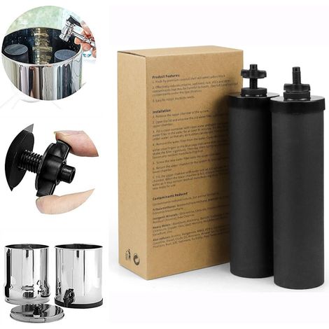 2er-pack Wasserfilter Für Berkey-systeme – Aktivkohle Und Uf-membran – 99,99 % Reduktion Von Schadstoffen – Kapazität 22.700 Liter – Catherine