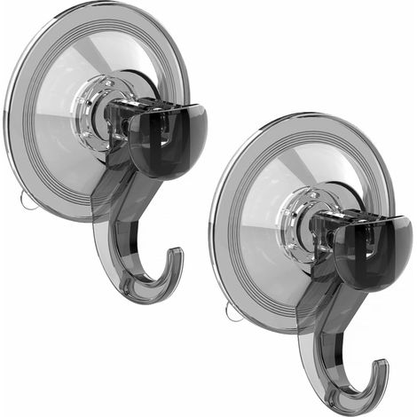 2er-set Transparente, Starke Saugnapfhaken, 3 Kg Tragkraft, Wandhalterung Aus Kunststoff Für Bad Und Büro, Handtuchhalter Für Kränze, Bademäntel, Mäntel Und Geschirrtücher