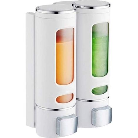 400 Ml X 2 Wandseifenspender Shampoo- Und Duschgelspender Doppelter Duschseifenspender Manueller Flüssigseifenspender Für Die Wand Handdesinfektionsspender