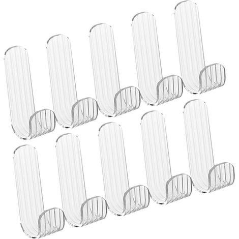 12 Stück Selbstklebende Transparente Haken, Belastbar Für Badezimmer Und Küche, Ideal Für Handtücher Und Dekoration