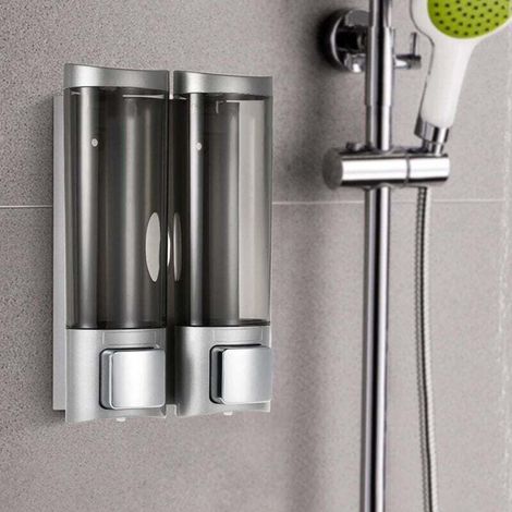 200ml X2 Wandmontierter Manueller Seifenspender, Flüssigseife, Duschgel- Und Shampoo-spender