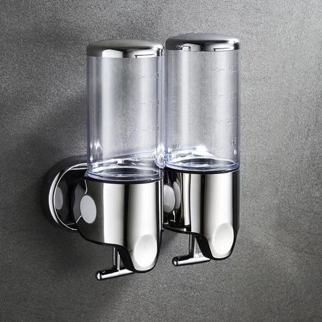 1000ml Wandseifenspender, Wandseifenspender Für Badezimmer, Bad, Duschgel, Shampoo Und Conditioner Für Badezimmer, Küche, Hotel (transparent)