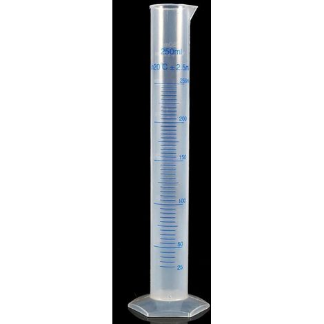 1 Labor-messwerkzeug, 250 Ml Kunststoff-messzylinder, Skaliertes Rohr, Chemische Laborausrüstung