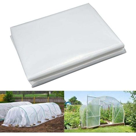 Gewächshausplane, Transparente Plastikplane, Gewächshaustunnel-plane 2 M X 8 M, Extra Dickes Klares Polyethylen-film, Gartenabdeckung Für Polytunnel Zum Anbau Von Gemüse Und Tomaten