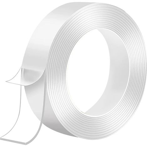 Doppelseitiges Klebeband, Vielseitig Einsetzbar, Transparent, Extra Stark, Rückstandsfrei, Wiederverwendbar Für Teppiche Und Fotoobjekte (3 Meter X 2 Cm X 2 Mm)