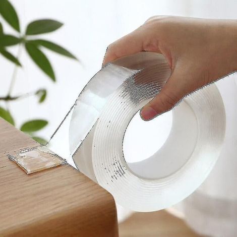 Magisches Nano-klebeband, Doppelseitiges Klebeband, Wasserdurchsichtiges Und Wiederverwendbares Transparentes Klebeband, 1 Mm Dick, 10 Mm Breit, 1 Meter