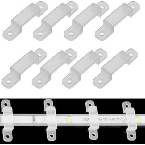 50er-pack Led-lichtleisten-halterungen Für 10 Mm Bis 18 Mm – Transparentes Kunststoffmaterial – Zum Schrauben Für Einfache Montage