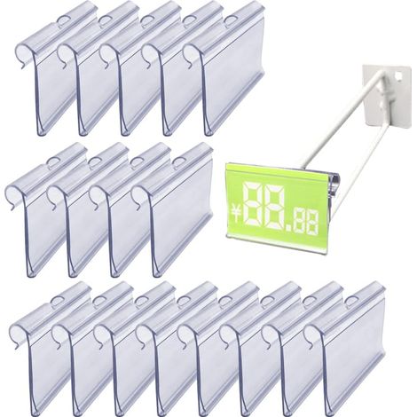 100 Stück Transparente Kunststoff-etikettenhalter, Schilderhalter, Preisschild-klemmen