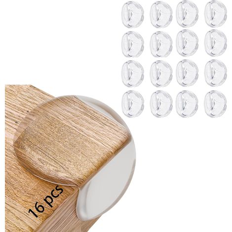 Set Aus 16 Tischeckschutzern (3 X 3 X 2 Cm), Transparente Silikon-tischkanten Mit Verstärktem Superkleber Für Tische