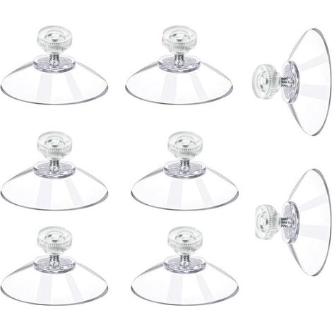 30 Transparente Saugnapf-halterungen Ø 41 Mm, Aus Pvc-kunststoff Mit Gewinde Und Rändelmuttern, Schraubbare Saugnäpfe Ohne Bohren Für Fenster, Auto Und Aufhängung