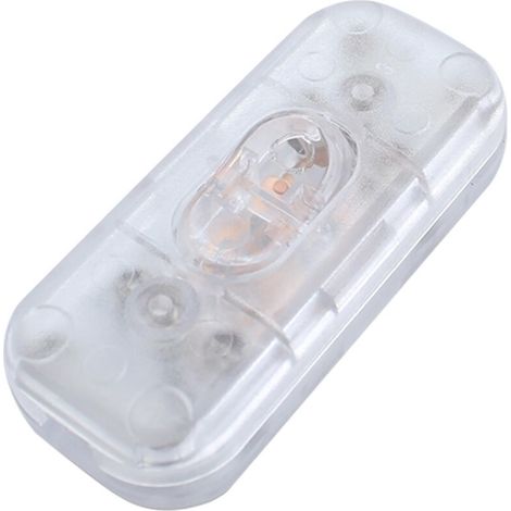 1 Stück Nachttischlampenschalter, Zweipoliger Kippschalter 6a 250v, Zweipoliger Schalter Für Inline-lampe Mit 2 Oder 3 Leitungen, Für Kleingeräte, Schreibtischlampen (transparent)