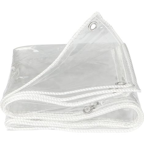 Schutzplane, Transparente Armierte Plane 350g/m², 2 X 3 M