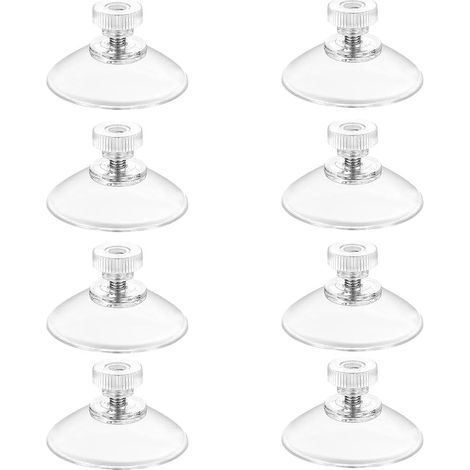 Schraubsaugnäpfe, 8 Stück 41mm Saugnäpfe Mit Gewinde, Extra Starke Pvc-kunststoff-saugnäpfe Zur Aufhängung Von Vorhängen Und Isolierung