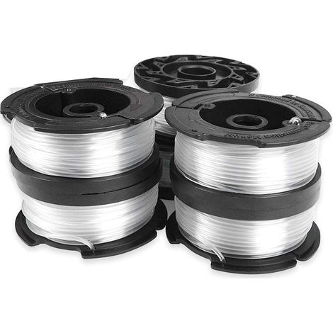 Spulen Für Fadenköpfe Black + Decker Reflex, Fadenspule, Transparente Reflex-spule, 6 Spulen, 1 Spulendeckel, 1 Feder