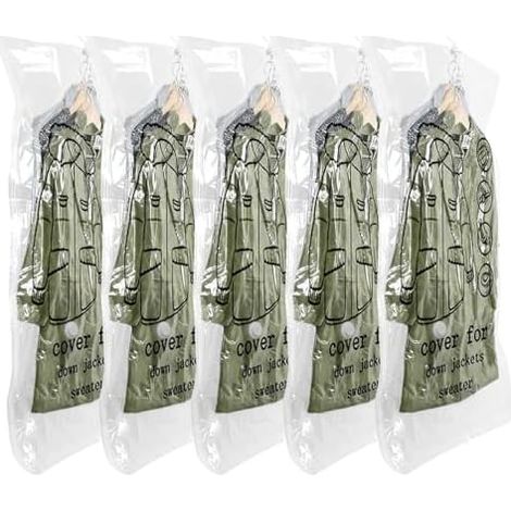 5er-pack Vakuum-aufbewahrungsbeutel, 110x70 Cm Vakuumbeutel Für Kleidung, Anzüge, Mäntel Und Jacken