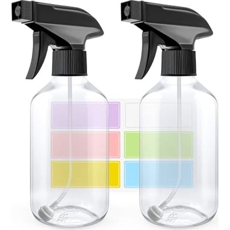 Caija-h Nachfüllbare Kunststoff-sprühflaschen - Leere 300 Ml Sprühflasche Mit Einstellbarem Nebel-/strahlmodus, Wasserzerstäuber Für Haare, Pflanzen, Reinigung Und Haustiere