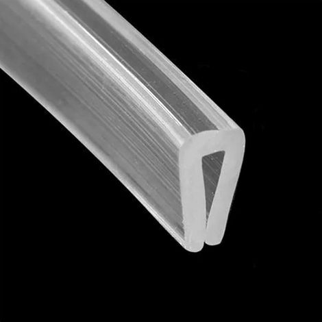 Gummidichtungsband Für U-profil, 2 M (6,56 Ft), Transparentes Silikonprofil Für Kanten Von 1 Bis 2 Mm.