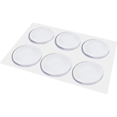 Wandtürstopper, 6er-pack Selbstklebende Transparente Silikon-türstopper Mit Starker Pufferwirkung Für Schrank-, Küchen-, Badezimmer- Und Bürotüren.