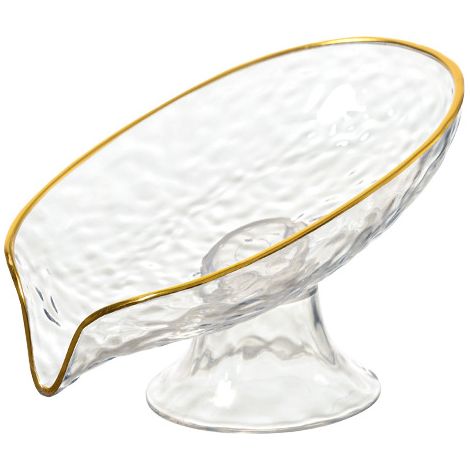 Transparente Seifenschale, 13,598 Cm, Für Den Hausgebrauch, Seifenschale Mit Abflusssystem Für Bad Und Wc.