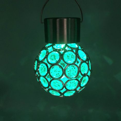 Hängende Solar-led-außenleuchte, Wasserdicht, Kleiner Kronleuchter, Rasensteuerung, Hohler Garten, Gartenleuchte (siebenfarbiger Wechsel)