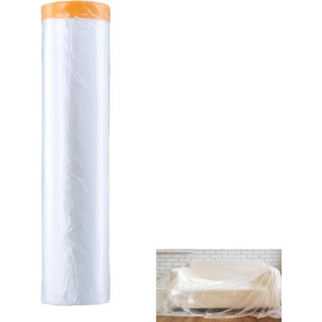 1 Rolle Abdeckfolie Für Malerarbeiten, 400 Cm X 20 M, Kunststoffplane Zum Schutz Von Böden Und Möbeln (mit Positionieraufkleber)