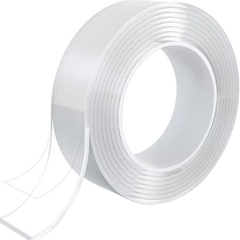 Ultrastarkes Doppelseitiges Klebeband, 3 Meter Robustes Doppelseitiges Klebeband, Rückstandsfrei, Entfernbar, Wiederverwendbar, Waschbar