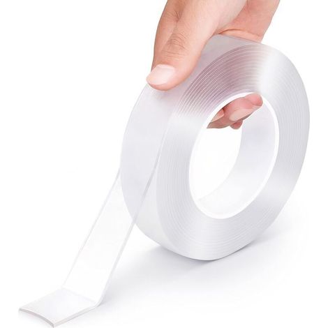 Sehr Starkes, Doppelseitiges Klebeband, Vielseitig Einsetzbar, Abnehmbar, Waschbar, Transparent, Zum Befestigen Von Gegenständen, Für Den Haushalt (3 M)
