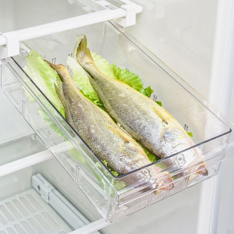 Schubladen-kühlfach Für Kühlschranktür – Ausziehbarer Kühlschrank Mit Trennwand Für Kühlschrankbreiten Von 30–44 Cm