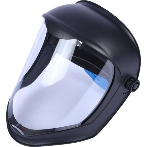 Gesichtsschutzhaube Mit Visier, Beschlagfreie Abdeckung, Sicherheitsschleifmaske, Schützt Vor Stürzen, Doppelkopfband-maske