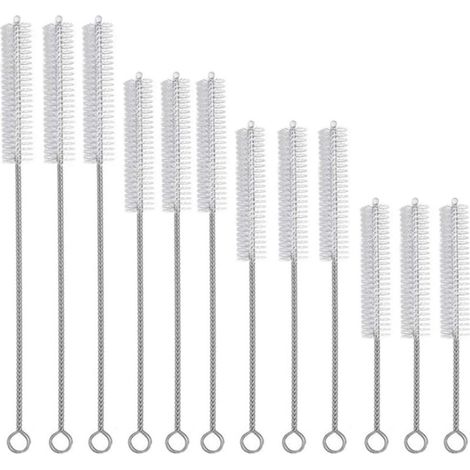 12 Stück Rohrreinigungsbürsten, Nylon-reinigungsbürsten, Edelstahl-bürsten Zum Reinigen Von Strohhalmen Und Kleinen Rohren, Ideal Zum Reinigen Von Trinkhalmen Und Flaschenröhren