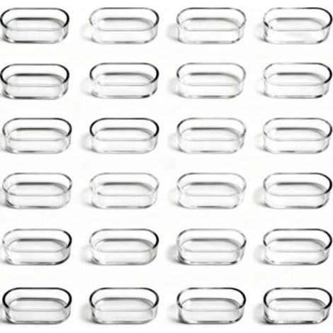 Transparente Silikon-stuhlbeinkappen, Oval - 24er Set, Kratzfeste Möbelschoner, 15 X 30 Mm, Einfach Zu Installieren Und Leise Gleitend.