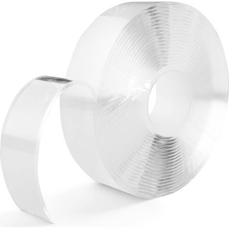 Doppelseitiges Nano-klebeband, 1 Mm Dick, 20 Mm Breit, 1 M Lang, 1 Stück Mit Transparentem Magischem Klebstoff Zum Befestigen Von Gegenständen