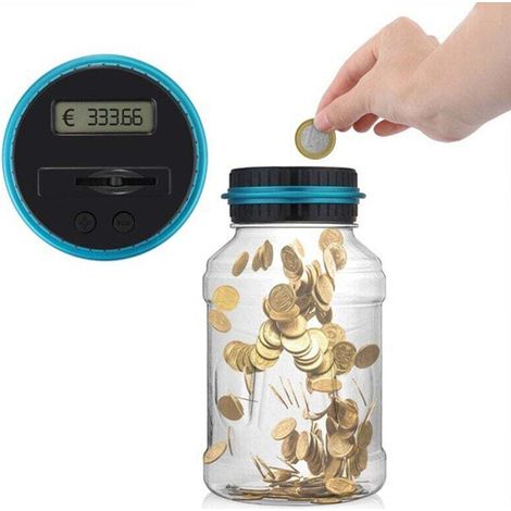 Elektronisches Sparschwein, Digitales Eur-zählsparschwein, Automatisches Münzzähl-geldkasten Für Kinder Und Erwachsene, 1,8l Sparschwein Mit Lcd-bildschirm